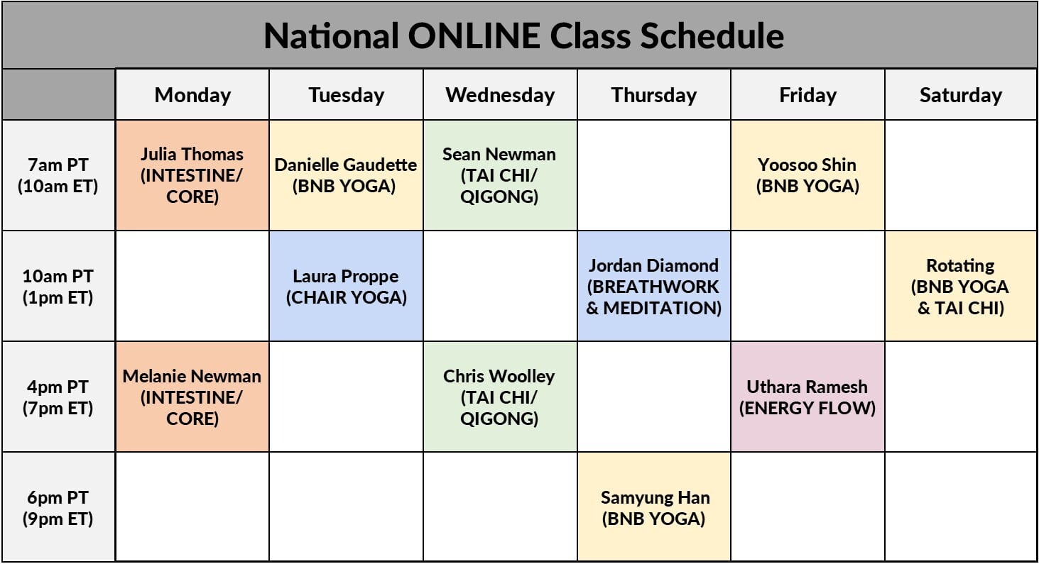 [2026-July] National Online Class Schedule